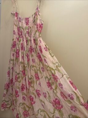 Pink Floral Maxi Sundress